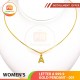 LETTER A 999.9 GOLD PENDANT - 001