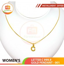 LETTER C 999.9 GOLD PENDANT - 001