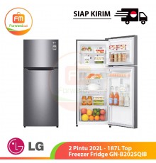 【IND】LG 2 Pintu 202L - 187L Top Freezer Fridge GN-B202SQIB