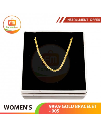 WOMEN'S 999.9 GOLD BRACELET - 005: 18cm