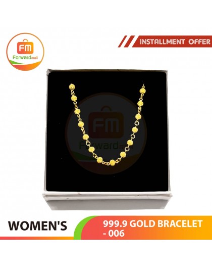 WOMEN'S 999.9 GOLD BRACELET - 006: 17.5cm