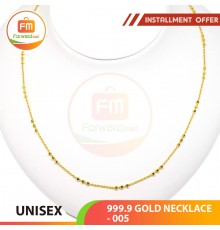 UNISEX 999.9 GOLD NECKLACE - 005: 48cm