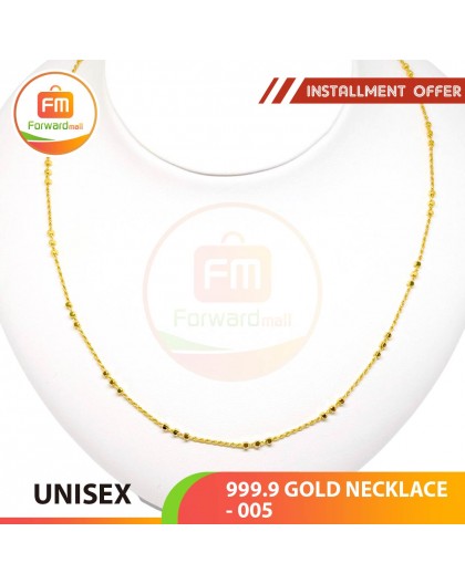 UNISEX 999.9 GOLD NECKLACE - 005: 48cm