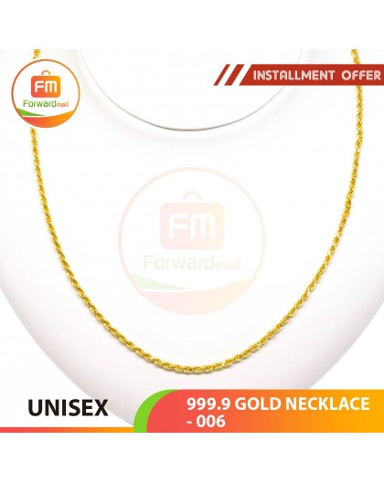 UNISEX 999.9 GOLD NECKLACE - 006: 48cm