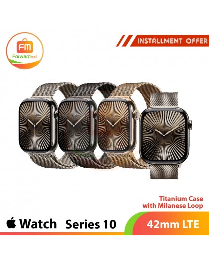 Apple Watch Series 10 46mm LTE Titanium Case with Milanese Loop