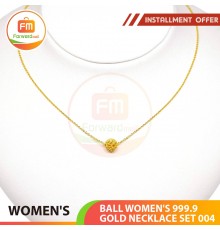 BALL WOMEN'S 999.9 GOLD NECKLACE SET 004: 38cm