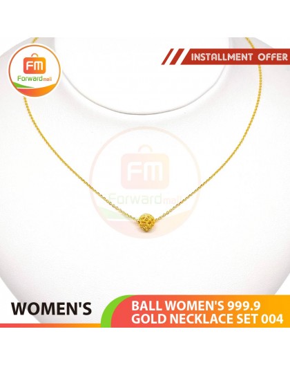 BALL WOMEN'S 999.9 GOLD NECKLACE SET 004: 38cm