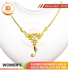 FLOWER WOMEN'S 999.9 GOLD NECKLACE SET 006: 42cm