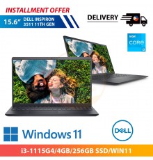 【PHIL】DELL INSPIRON 3511 11TH GEN 15.6" (i3-1115G4/4GB/256GB SSD/WIN11)