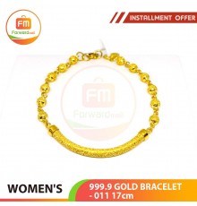 WOMEN'S 999.9 GOLD BRACELET - 011: 17cm