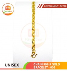 CHAIN 999.9 GOLD BRACELET - 003: 18cm