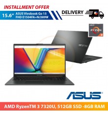 【PHIL】ASUS Vivobook Go 15 FHD E1504FA+NJ389W, 15.6-inch (AMD RyzenTM 3 7320U, 512GB SSD -8GB RAM)