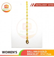 BALL 999.9 GOLD BRACELET - 014: 17cm