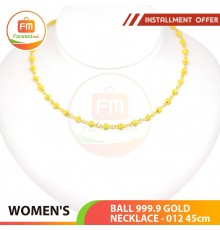 BALL 999.9 GOLD NECKLACE - 012: 45cm