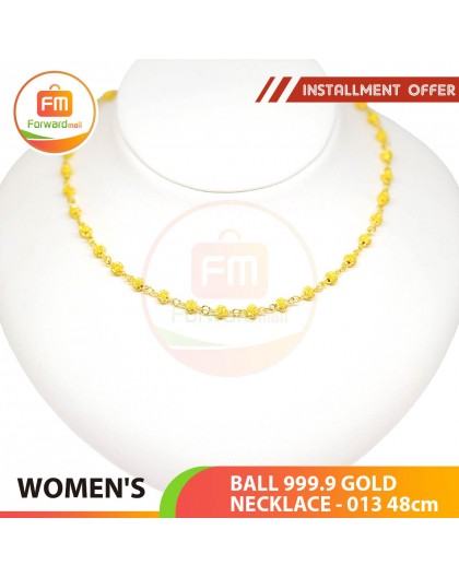 BALL 999.9 GOLD NECKLACE - 013: 48cm