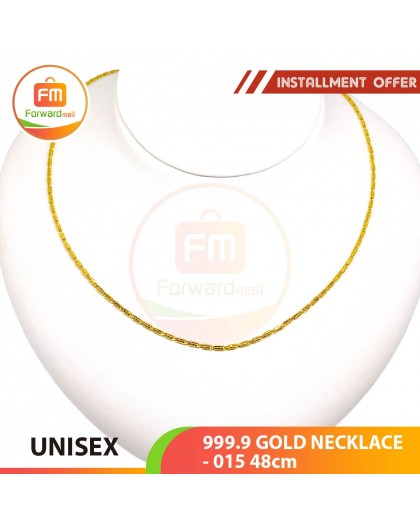 UNISEX 999.9 GOLD NECKLACE - 015: 48cm