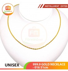 UNISEX 999.9 GOLD NECKLACE - 016: 51cm