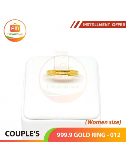 COUPLE'S 999.9 GOLD RING - 012 (Women size)