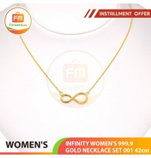 INFINITY WOMEN'S 999.9 GOLD NECKLACE SET 001: 42cm