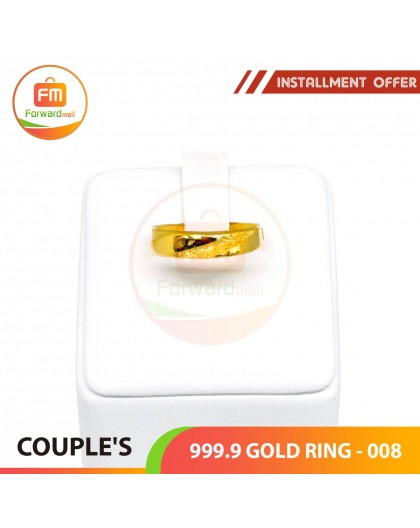 COUPLE'S 999.9 GOLD RING - 008 (Women size)