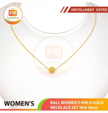 BALL WOMEN'S 999.9 GOLD NECKLACE SET 004: 38cm