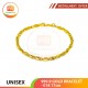 UNISEX 999.9 GOLD BRACELET - 018: 17cm