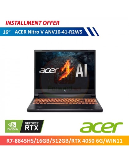 ACER Nitro V ANV16-41-R2W5 16" (R7-8845HS/16GB/512GB/RTX 4050 6G/WIN11)