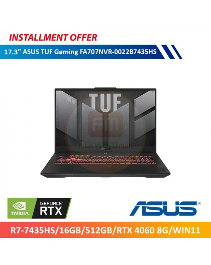 ASUS TUF Gaming FA707NVR-0022B7435HS 17.3" (R7-7435HS/16GB/512GB/RTX 4060 8G/WIN11)