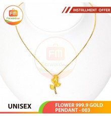 FLOWER 999.9 GOLD PENDANT - 003