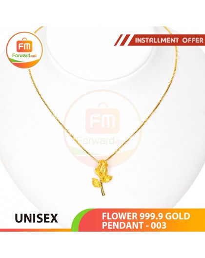 FLOWER 999.9 GOLD PENDANT - 003