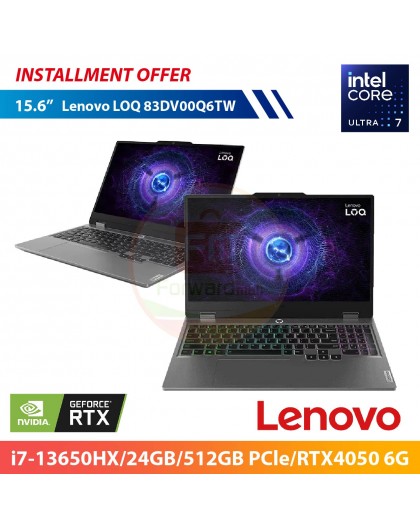 Lenovo LOQ 83DV00Q6TW 15.6"(i7-13650HX/24GB/512GB PCle/RTX4050 6G)