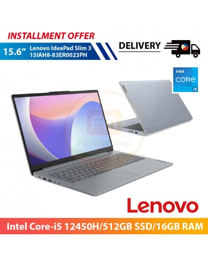 【PHIL】Lenovo IdeaPad Slim 3 15IAH8-83ER0023PH, 15.6-inch (Intel Core-i5 12450H, 512GB SSD, 16GB RAM)