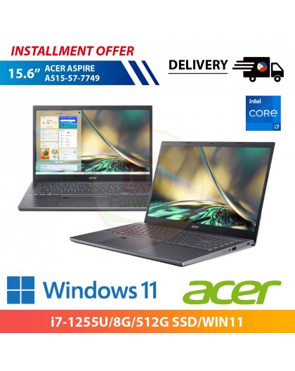 【PHIL】ACER ASPIRE A515-57-7749 15.6" (i7-1255U/8G/512G SSD/WIN11)