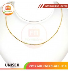 UNISEX 999.9 GOLD NECKLACE - 018: 51cm