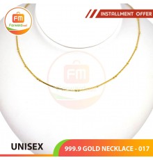 UNISEX 999.9 GOLD NECKLACE - 017: 48cm