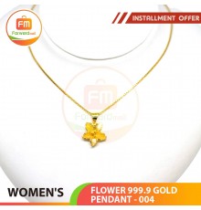 FLOWER 999.9 GOLD PENDANT - 004