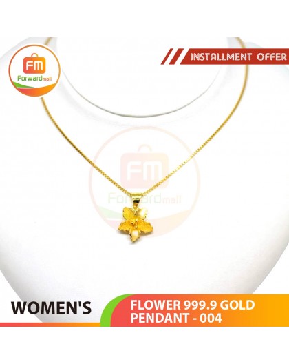 FLOWER 999.9 GOLD PENDANT - 004