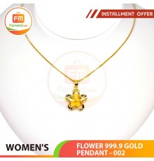 FLOWER 999.9 GOLD PENDANT - 002