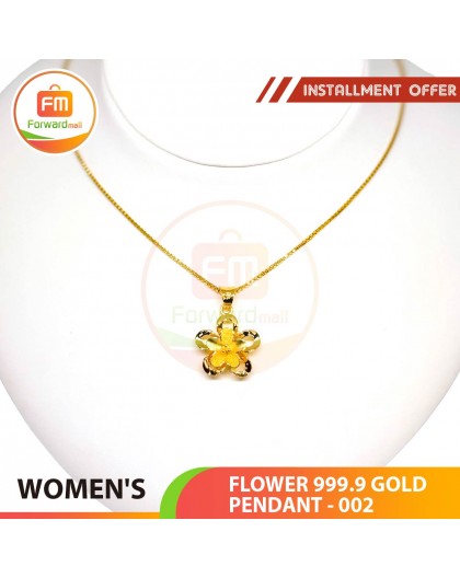 FLOWER 999.9 GOLD PENDANT - 002