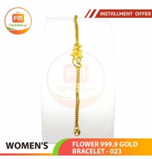 FLOWER 999.9 GOLD BRACELET - 023: 17cm