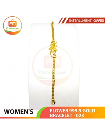 FLOWER 999.9 GOLD BRACELET - 023: 17cm