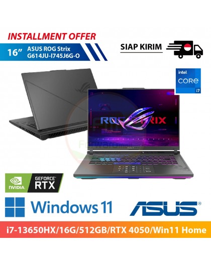 【IND】ASUS ROG STRIX - I7-13650HX/16GB/512GB SSD/RTX4050