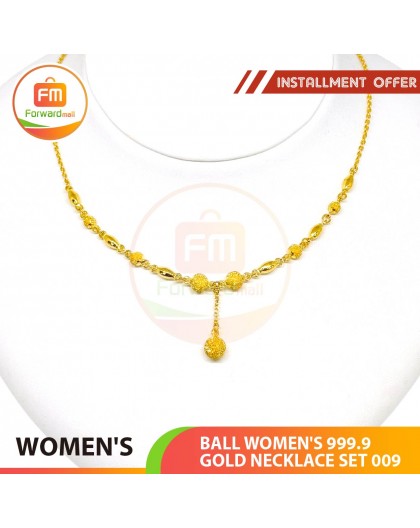 BALL WOMEN'S 999.9 GOLD NECKLACE SET 009: 42cm