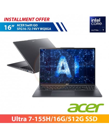 ACER Swift GO SFG16-72-74VY WQXGA 16" (Ultra 7-155H/16G/512G SSD)