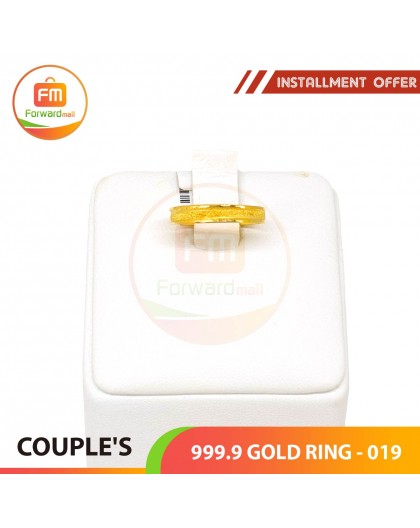 COUPLE'S 999.9 GOLD RING - 019 (Women size)