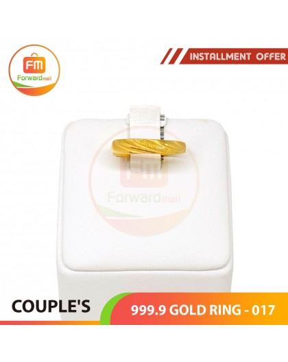 COUPLE'S 999.9 GOLD RING - 017 (Women size)