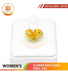 FLOWER 999.9 GOLD RING - 026