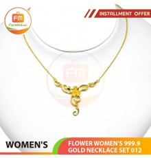 FLOWER WOMEN'S 999.9 GOLD NECKLACE SET 012: 42cm