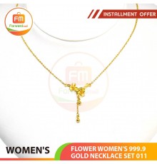 FLOWER WOMEN'S 999.9 GOLD NECKLACE SET 011: 42cm