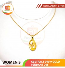 ABSTRACT 999.9 GOLD PENDANT - 005